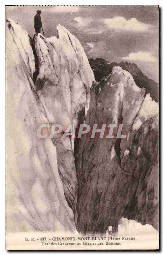 Chamonix-Mont-Blanc — Grandes crevasses au Glacier des Bossons — G. R. - 497