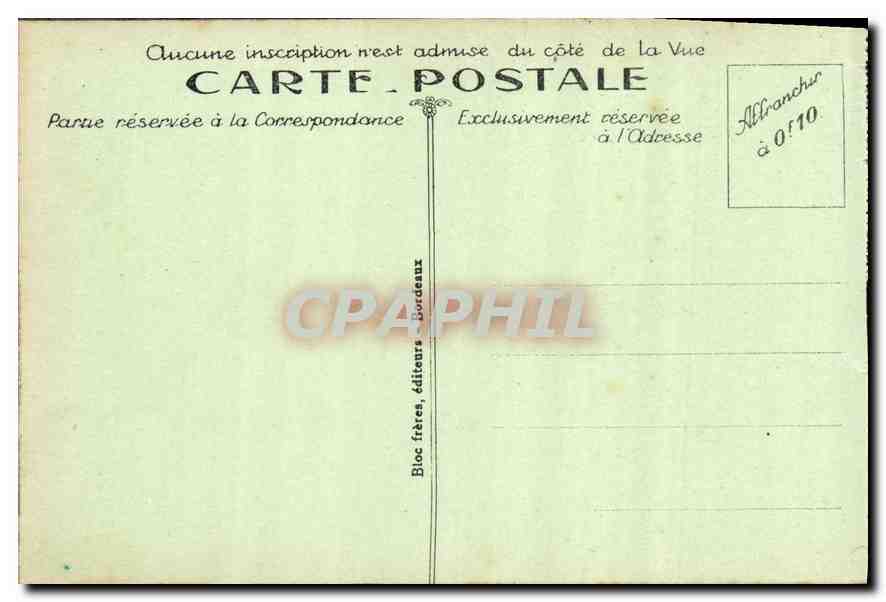 CPA Biarritz Cote Basque le port des pecheurs et la cote vers le Phare  — Verso