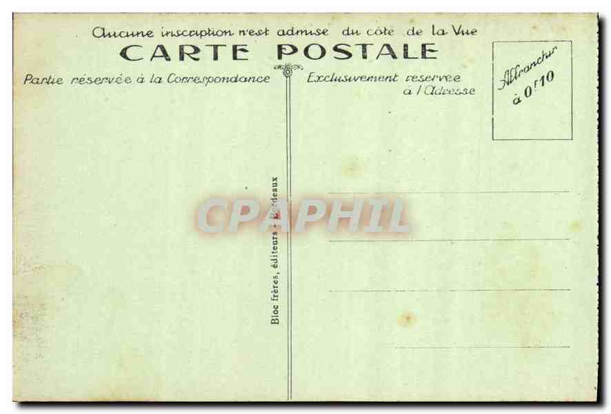 CPA Biarritz Cote Basque le Rocher de la Vierge  — Verso