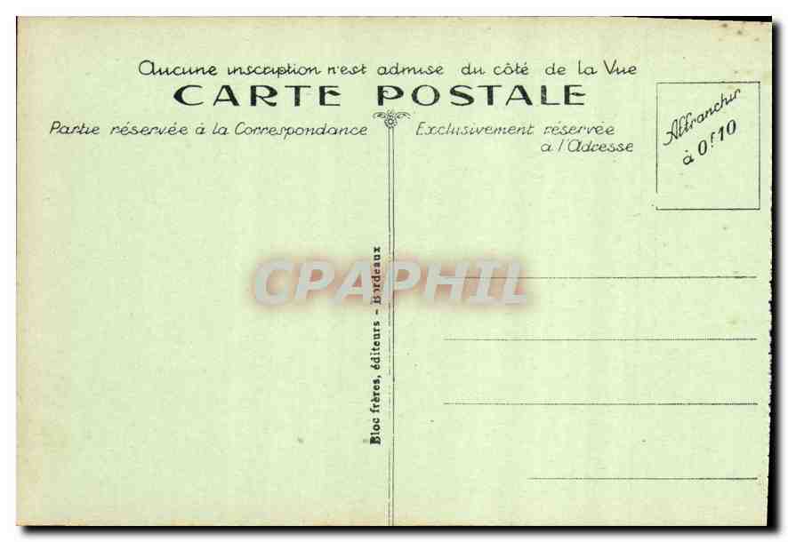 CPA Biarritz Cote Basque le Basta hotels et Villas de la Grande Plage  — Verso