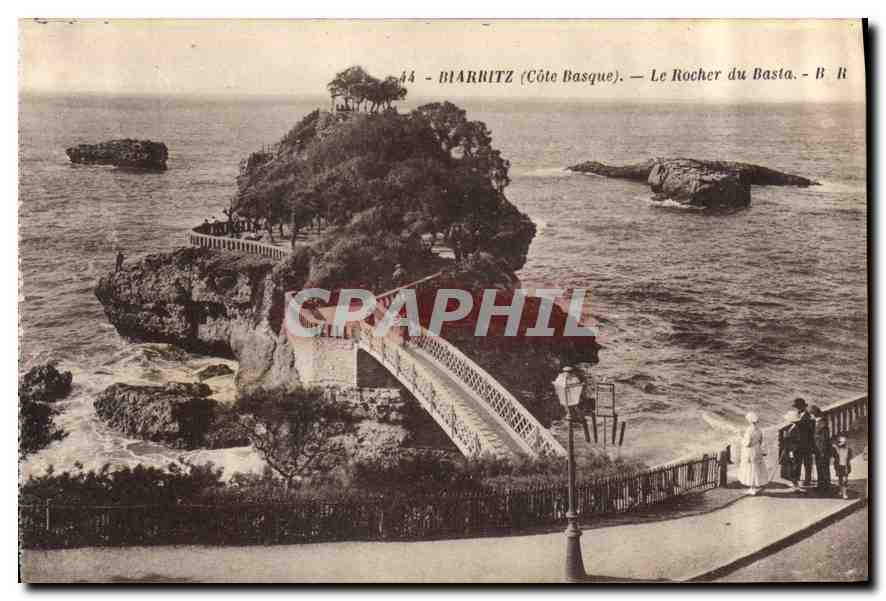 CPA Biarritz Cote Basque le Rocher du Basta 