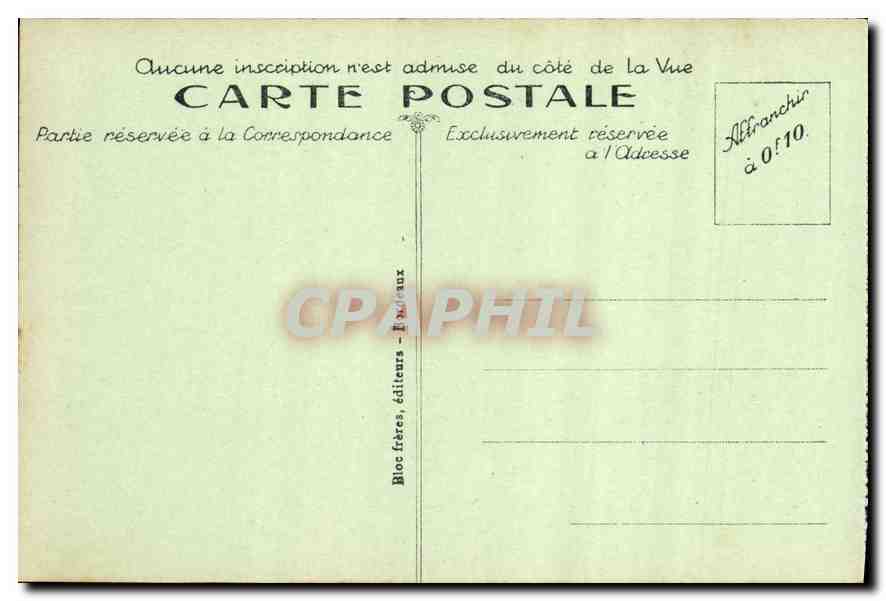 CPA Biarritz Cote Basque le Rocher du Basta  — Verso