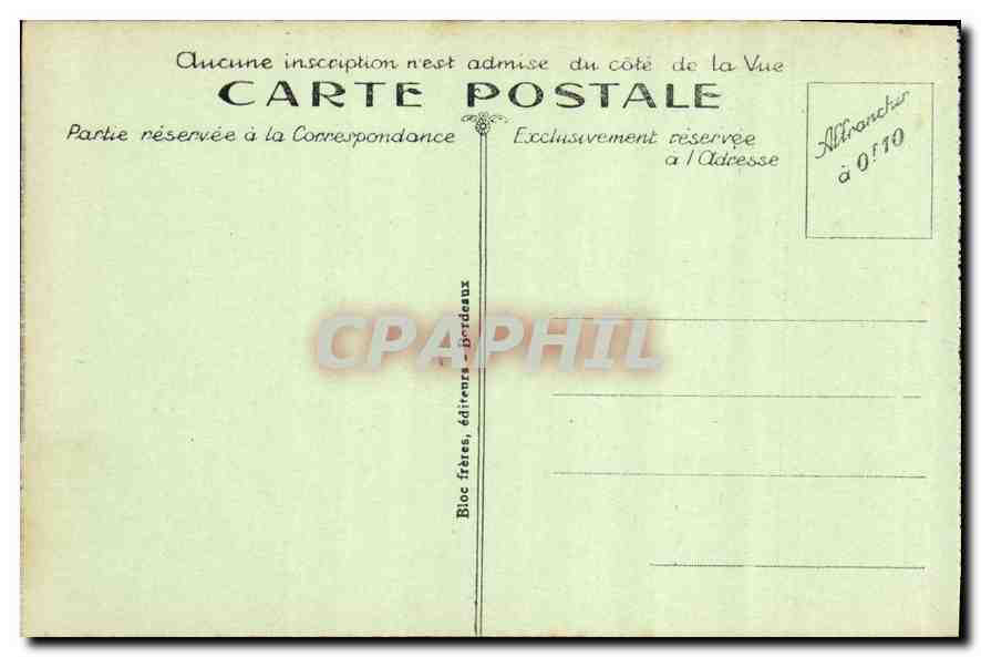 CPA Biarritz Cote Basque le Port Vieux et le Nouvel Etablissement  — Verso