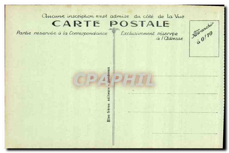 CPA Biarritz Cote Basque vue generale de la Grande Plage et le Casino Municipal  — Verso