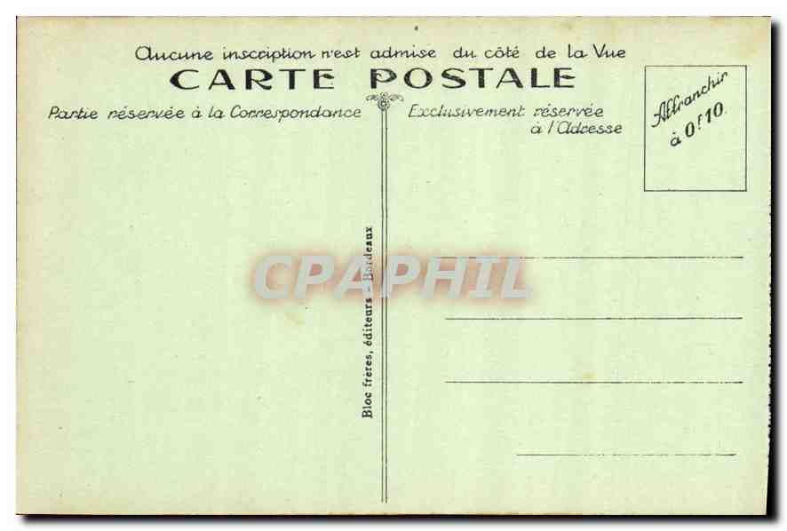 CPA Biarritz Cote Basque vue generale de l'Atalaye et du Port Vieux  — Verso