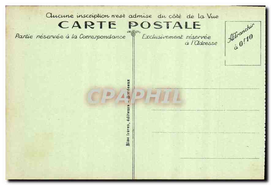 CPA Biarritz Cote Basque le Rocher de la Vierge par Mer Agitee  — Verso