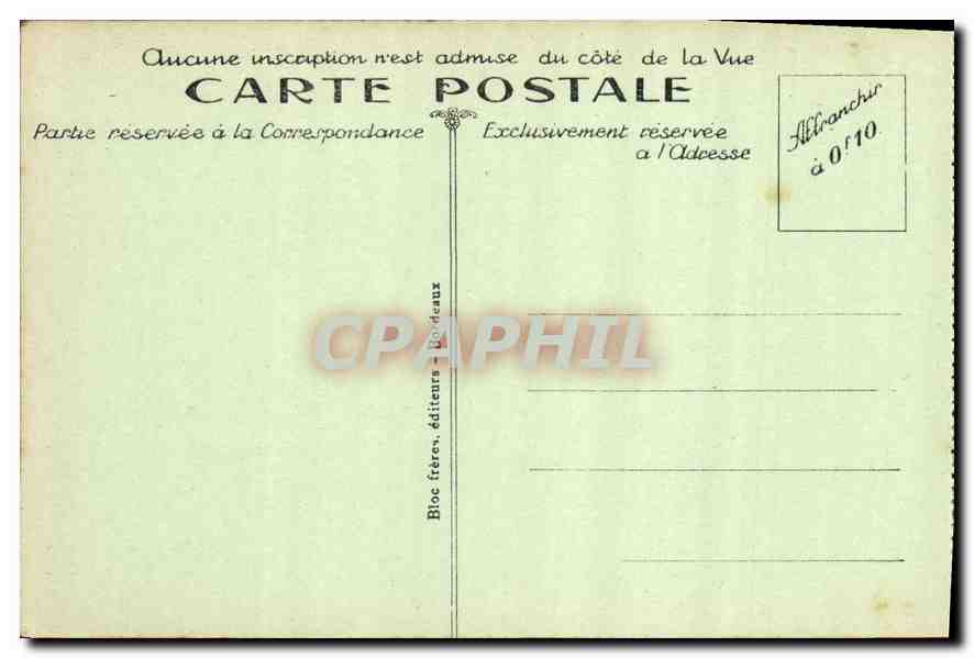 CPA Biarritz Cote Basque la Grande Plage Maree Basse  — Verso