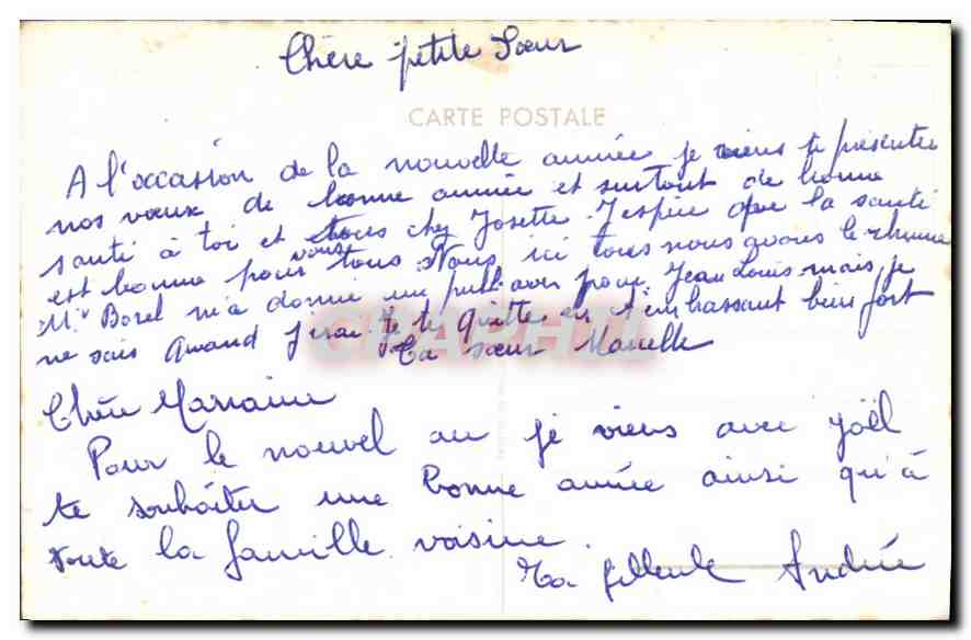 CPA Bonne Annee  — Rückseite