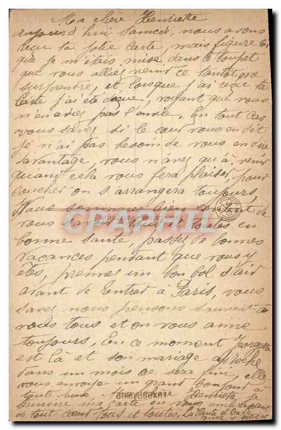 CPA Fantaisie Fclocher — Rückseite