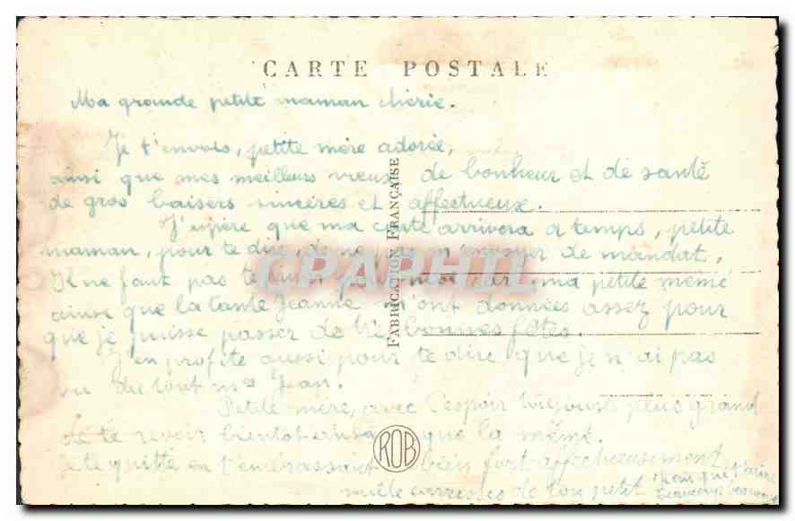 CPA Bonne Annee Fleurs — Rückseite