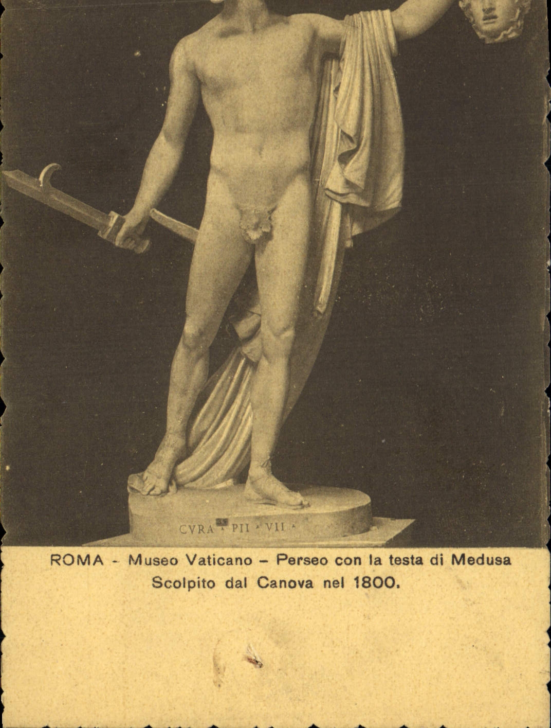 CPA Roma Museo Vaticano Perseo Con la testa di medusa Scolpito dal Canova nel 1800 