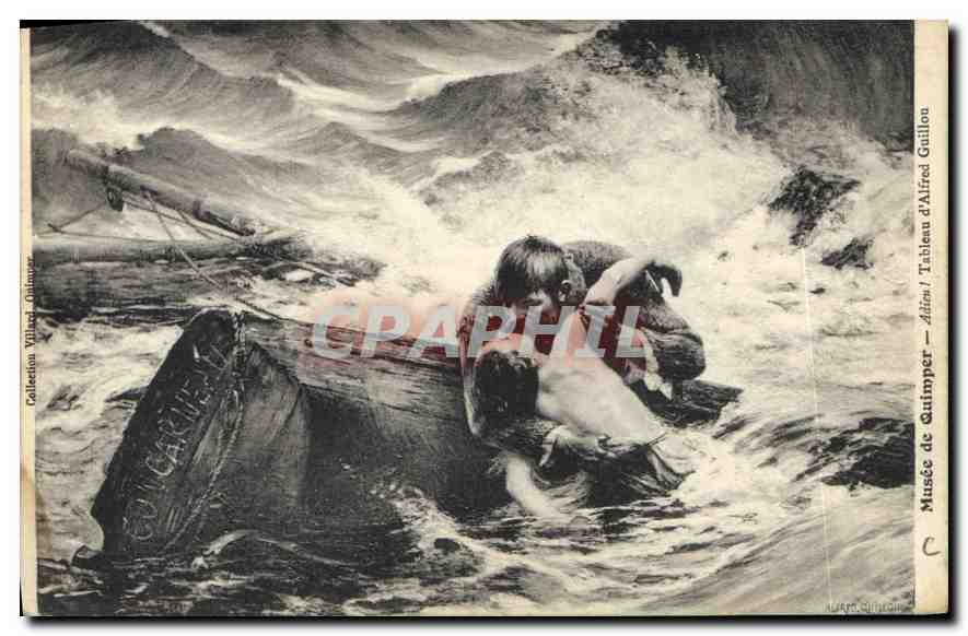 CPA Musee de Quimper Adieu Tableau d'Alfred Guillou 