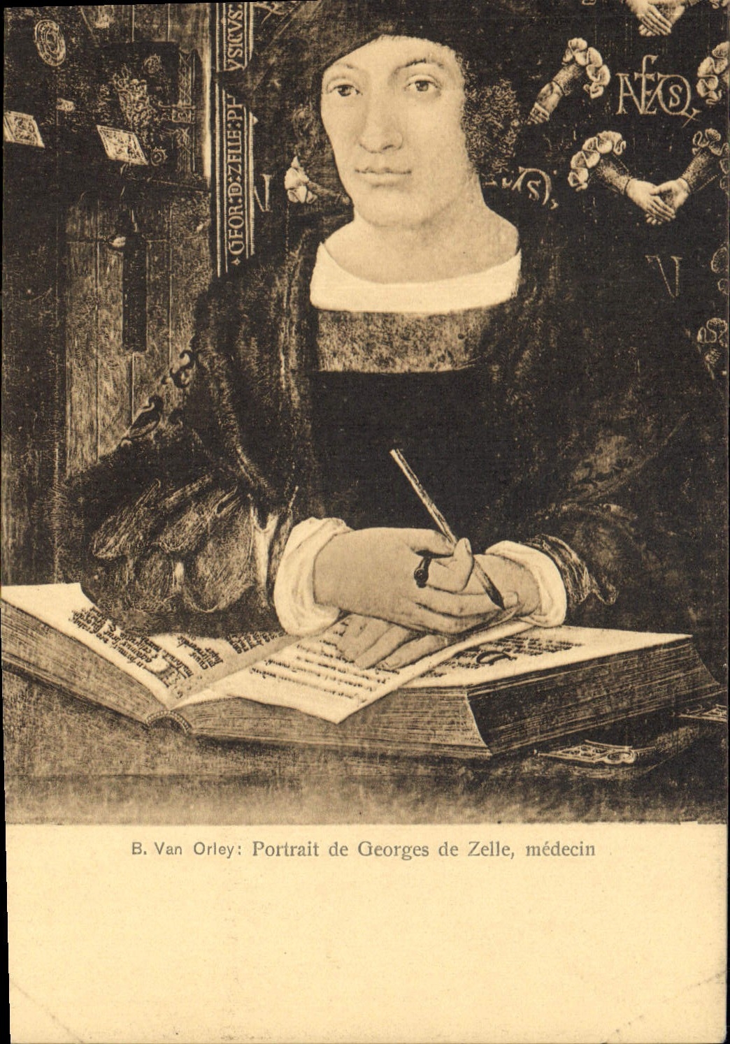 Portrait de Georges de Zelle, médecin — B. Van Orley — Série 959, n°7