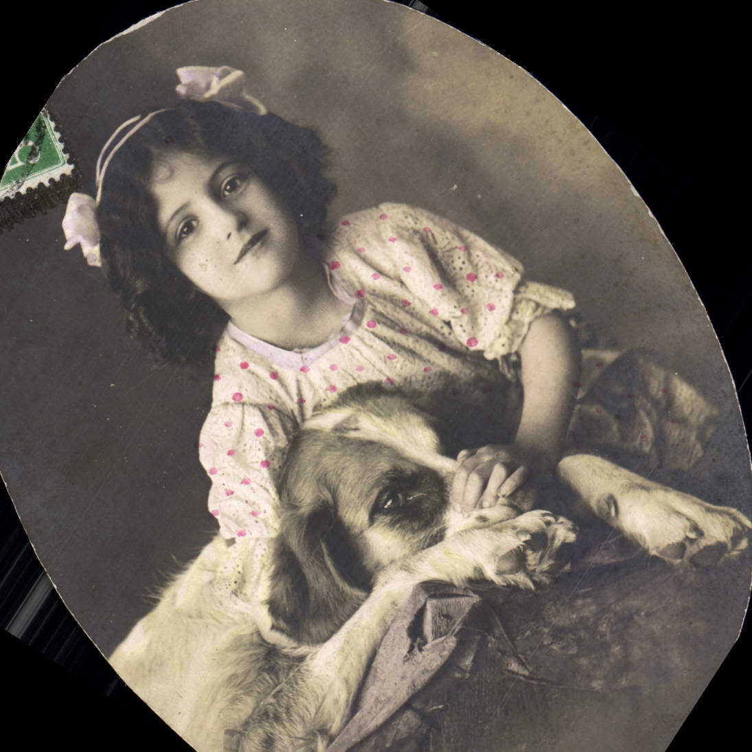 CPA Enfant Chien