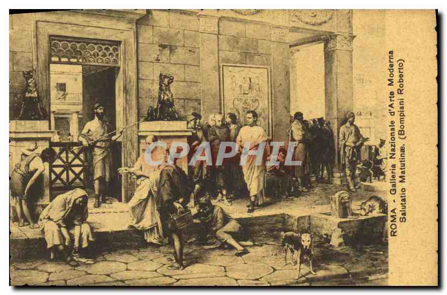 CPA Roma Galleria Nazionale d'Arte Moderna Salutatio Matutunae Bompiani Roberto 