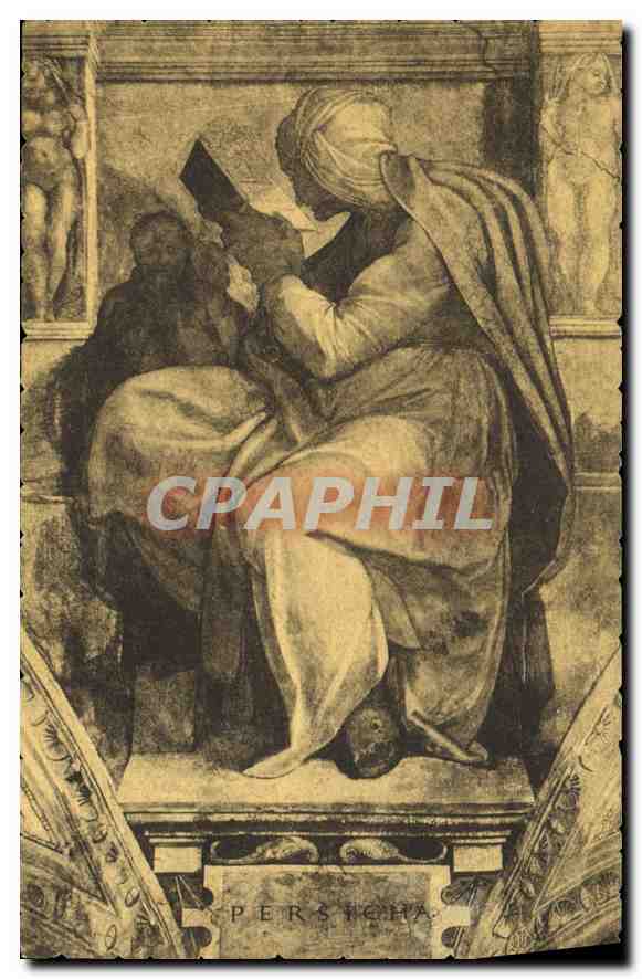 CPA Roma Vaticano Capella Sistina Sibilla Persica 