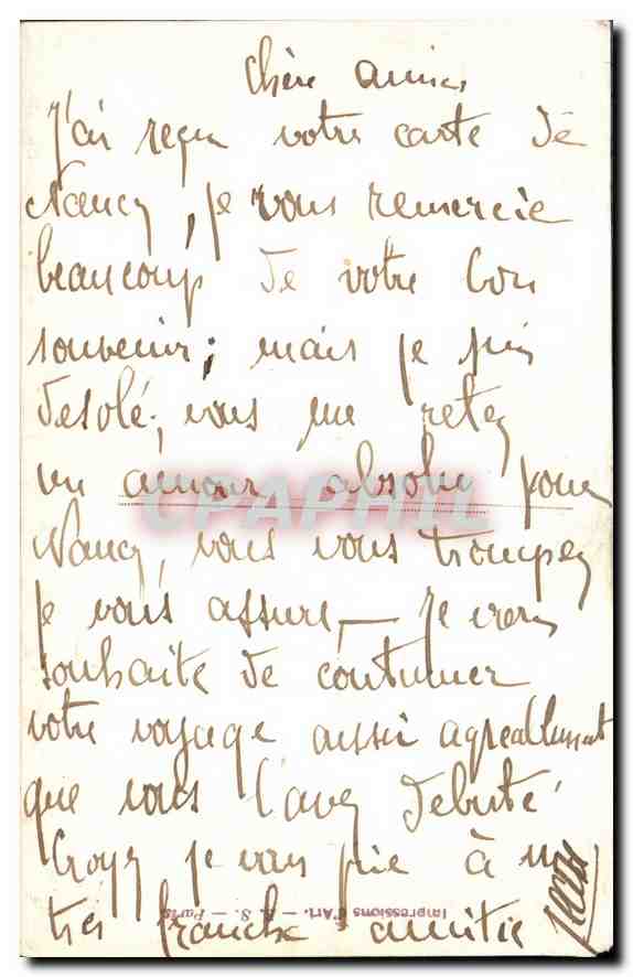 CPA Fantaisie Femme — Rückseite