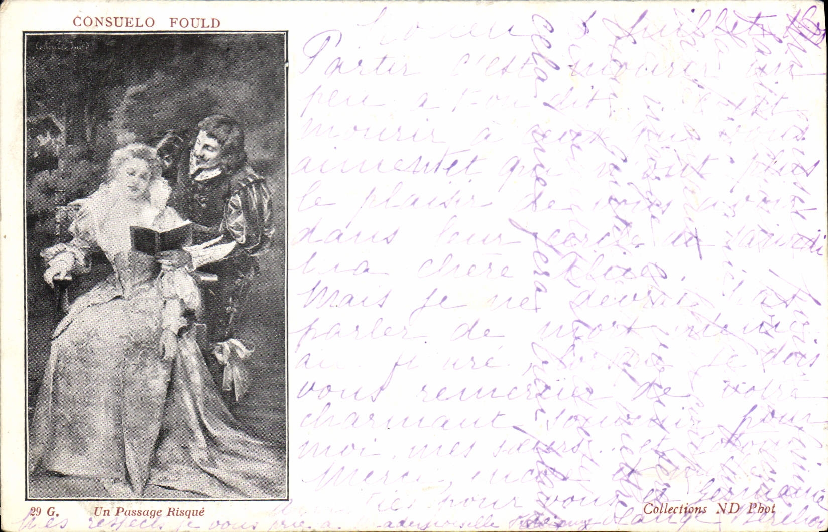 CPA Un Passage Risque Consuelo Fould