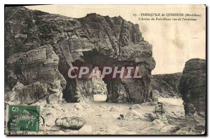 CPA Presqu'ile de Quiberon Morbihan L'Arche de Port Blanc vue de l'exterieur 