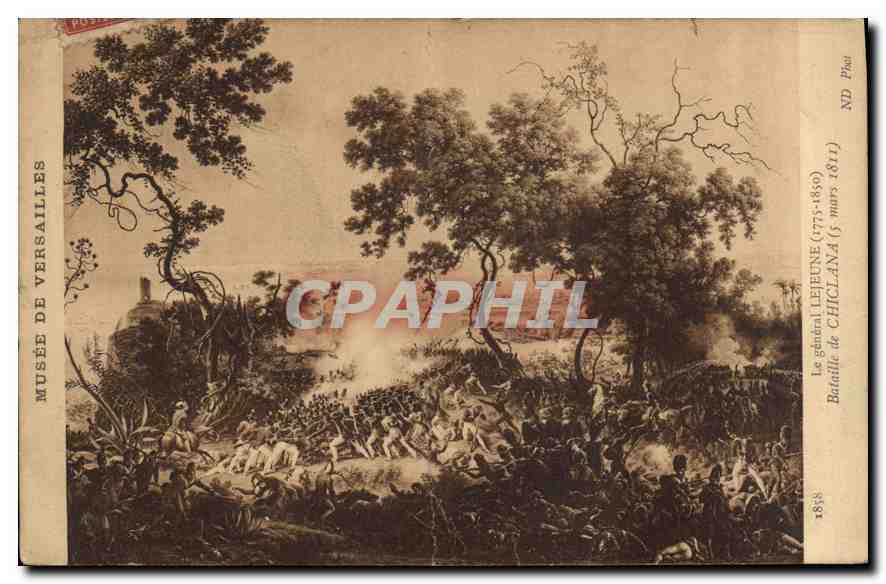 CPA Le general Lejeune Bataille de Chiclana 5 mars 1811 Musee de Versailles
