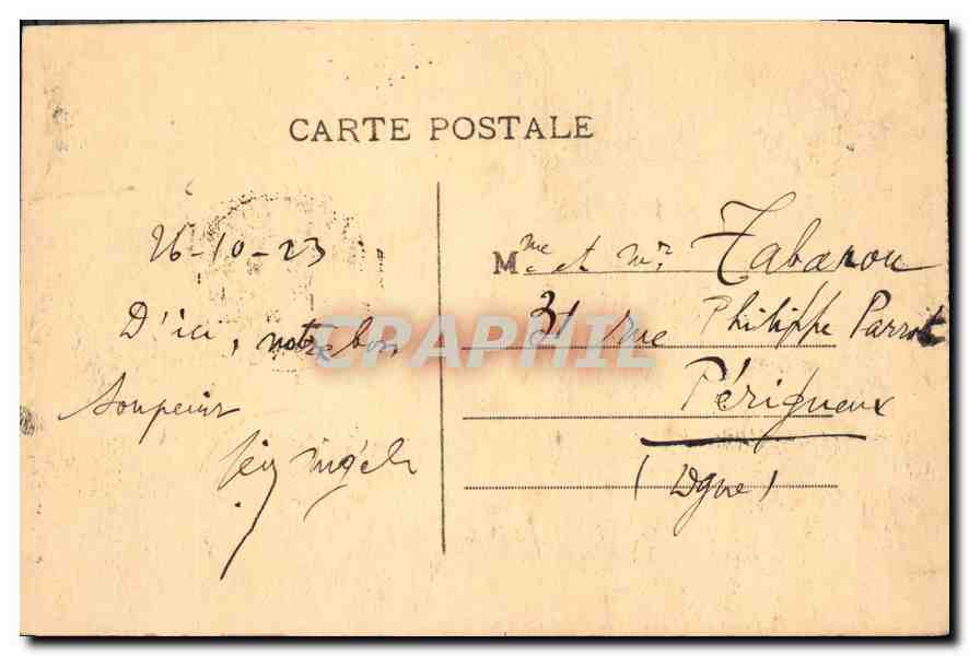 CPA Lourdes Grottes du Roy Entree des Grottes  — Verso