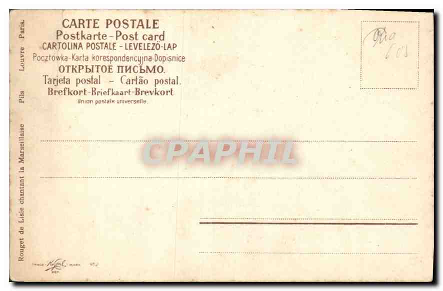 CPA Leconte de Lisle Marseillaise Strasbourg — Rückseite