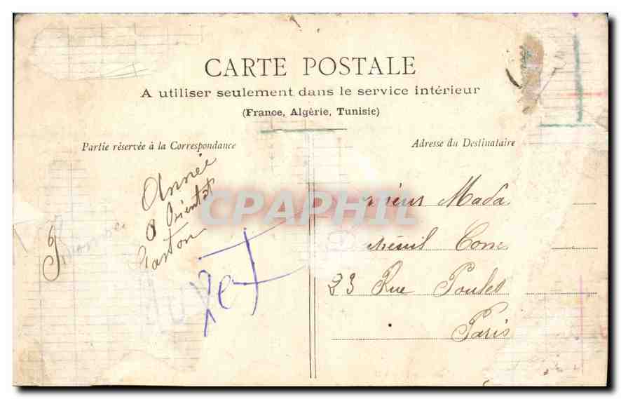 Palais de Poggiameleu - Cheminée Henri II — Graphiphil, n°82 — Verso