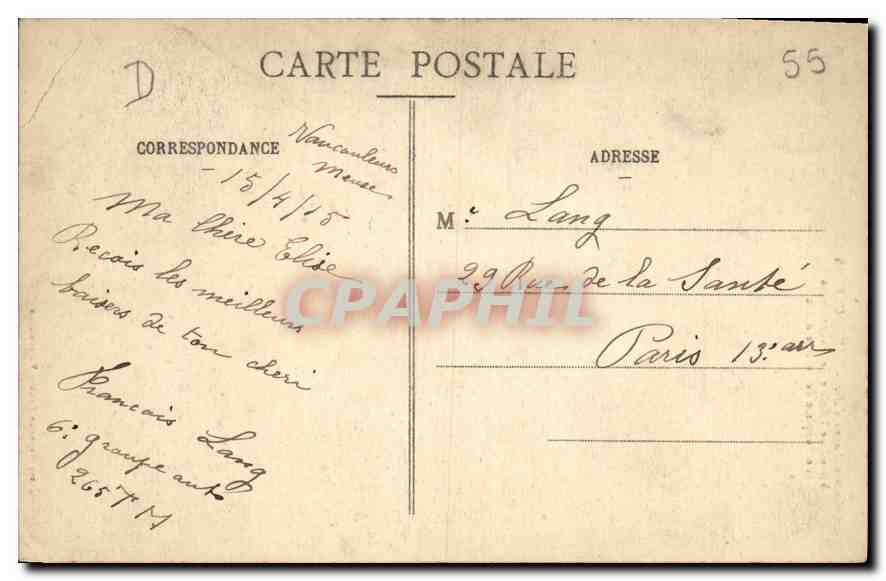 CPA Collection Jeanne d'Arc Vaucouleurs Vitrail de l'Eglise de Vaucouleurs le supplice de Jeanne d'A — Verso