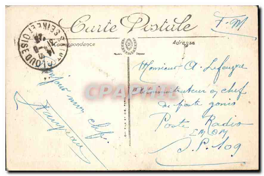 CPA Saint Cloud Le Parc Le Bassin des 24 jets  — Rückseite