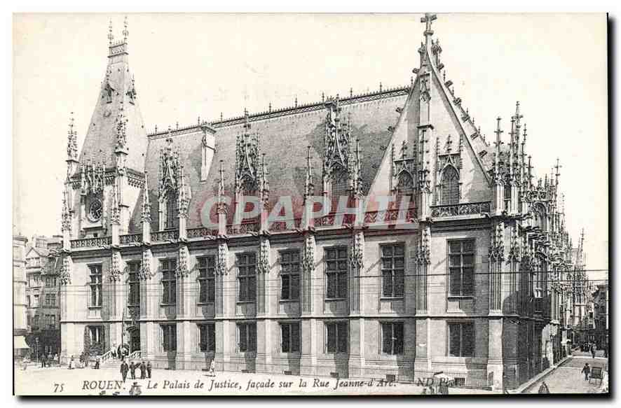 CPA Rouen Le Palais de Justice facade sur la Rue Jeanne d'Arc 