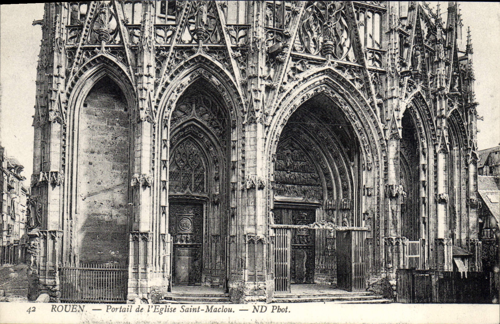 CPA Rouen Portail de l'Eglise Saint Maclou 