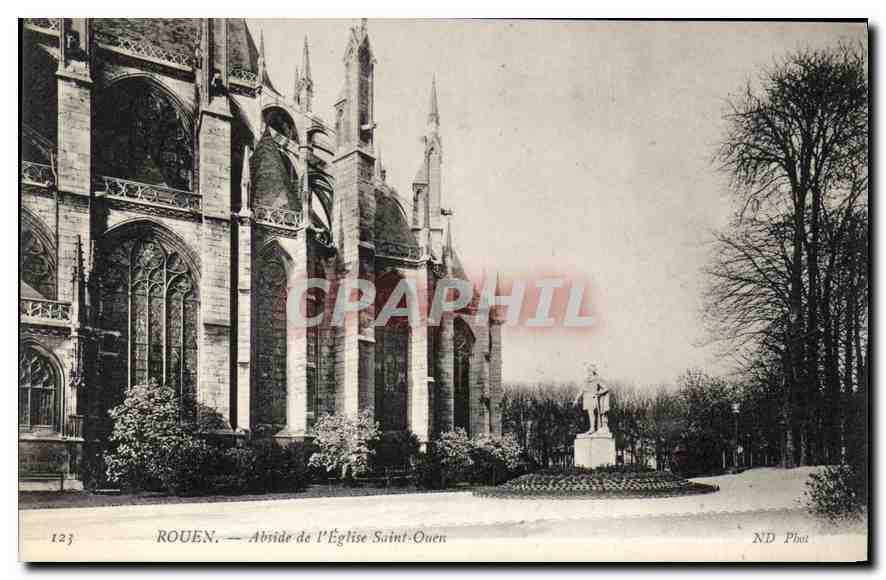 CPA Rouen Abside de l'Eglise Saint Ouen 