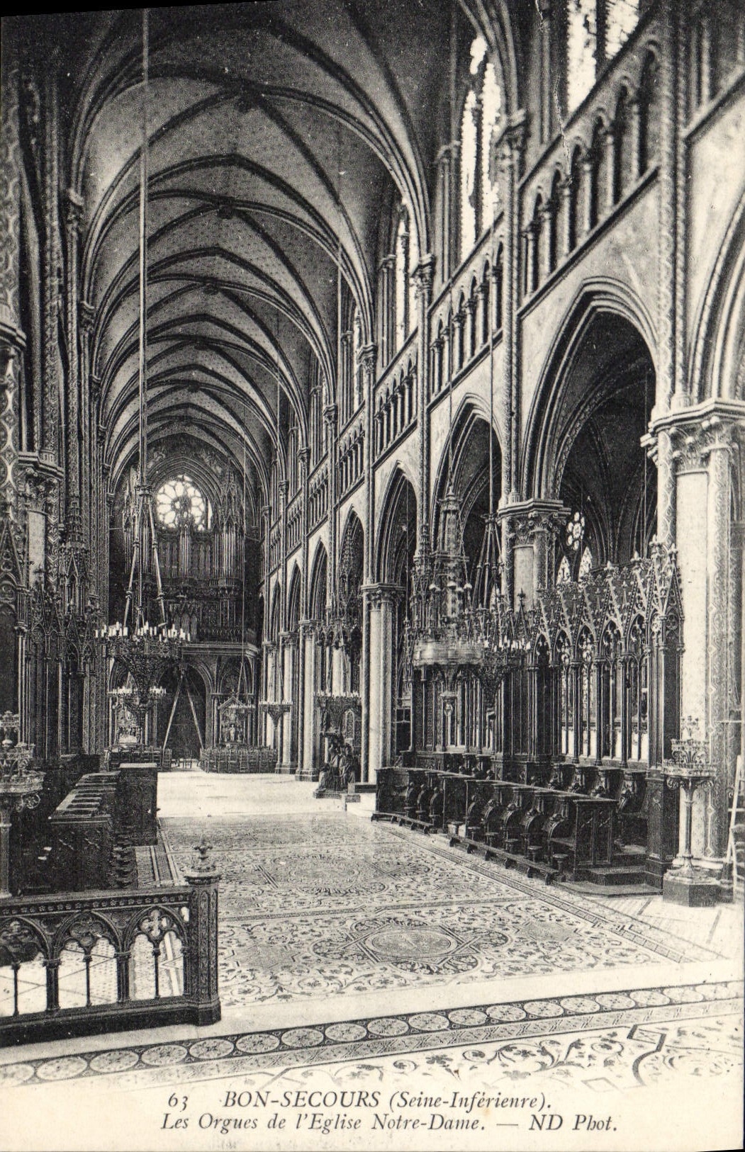 CPA Bon Secours Seine Inferieure Les Orgues de l'Eglise Notre Dame 
