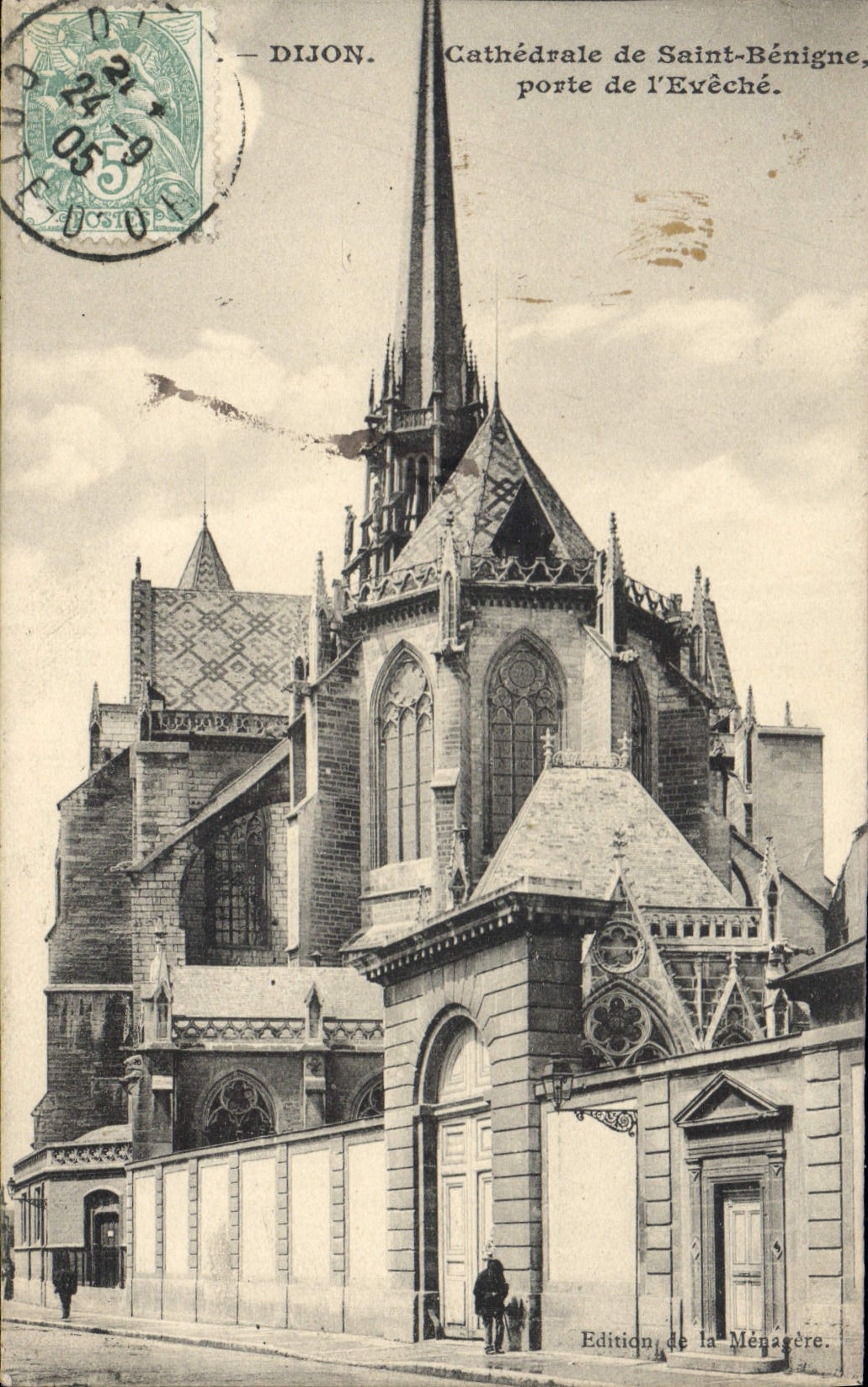 CPA Dijon Cathedrale de Saint Benigne porte de l'Eveche 