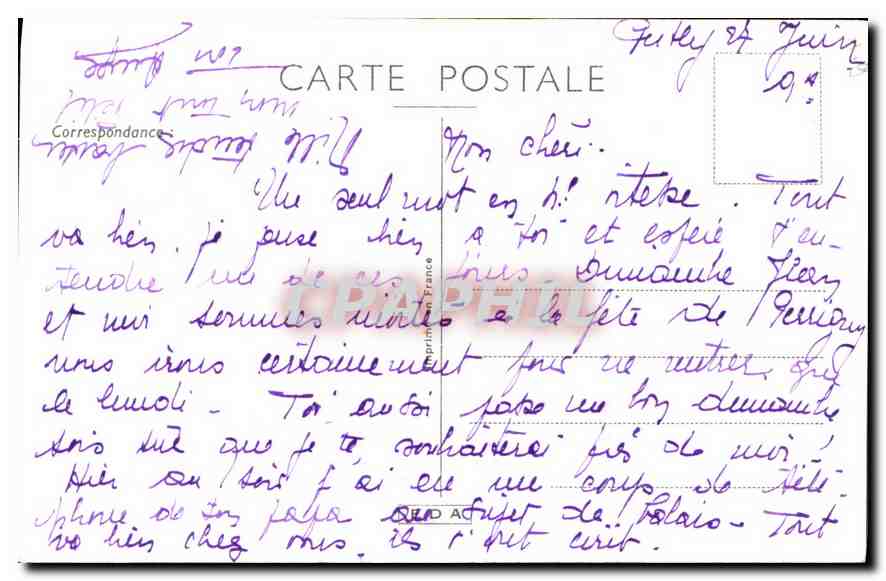 CPA Fantaisie Fleurs — Verso