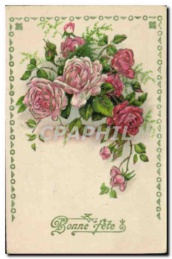 CPA Bonne Fete Fleurs
