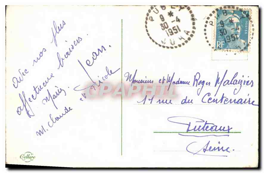 CPA Fantaisie Fleurs — Verso