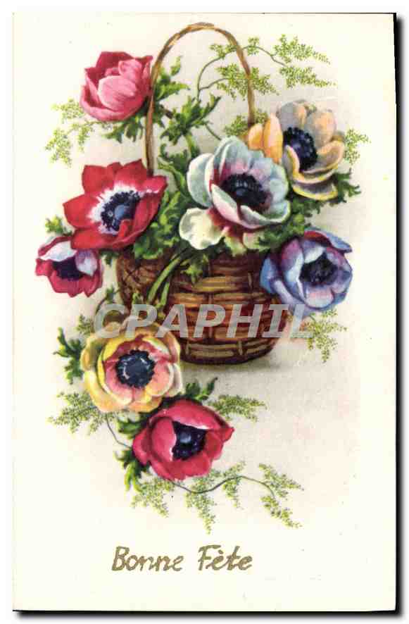 CPA Bonne fete Fleurs