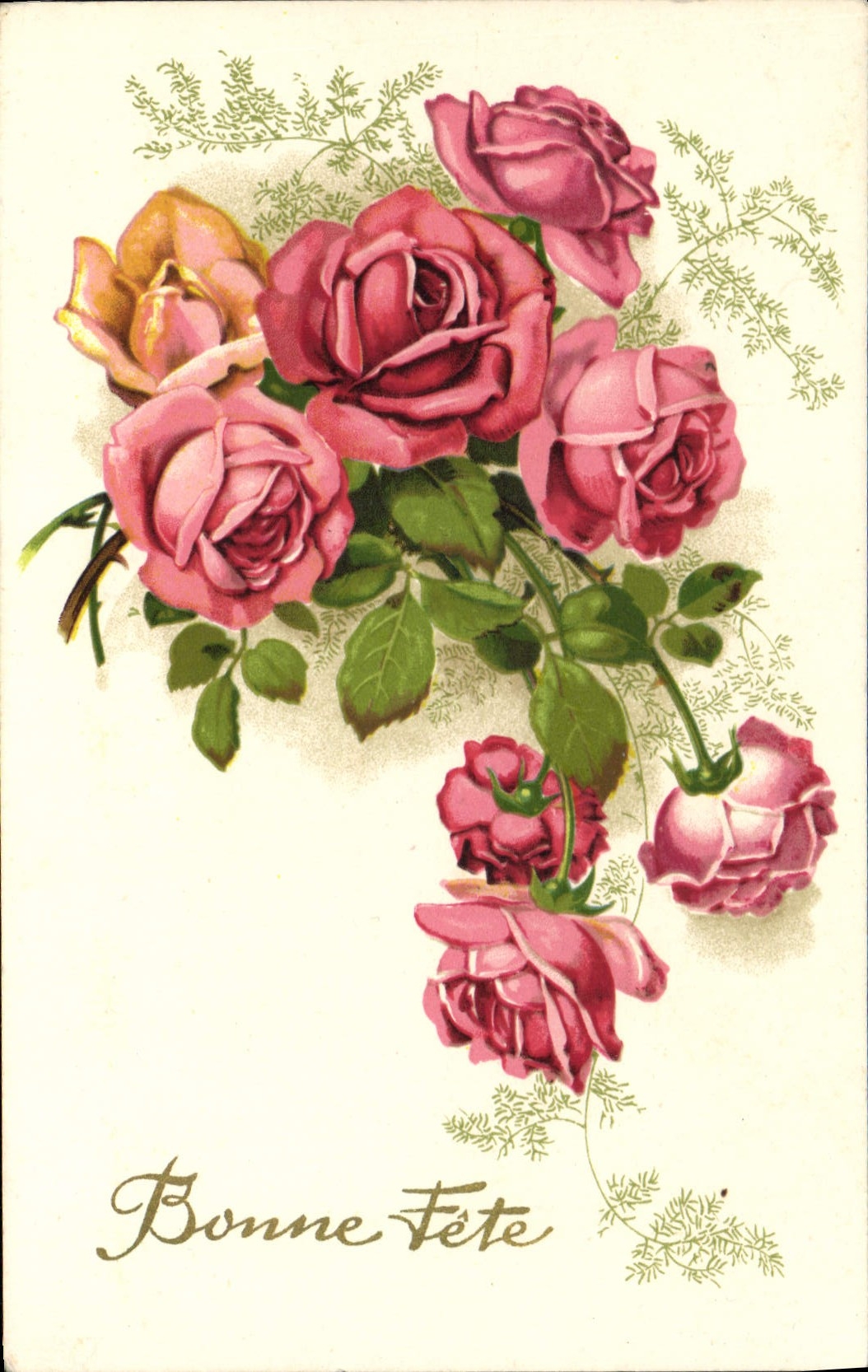 Bouquet de roses — Bonne Fête — Édition C. Béjui
