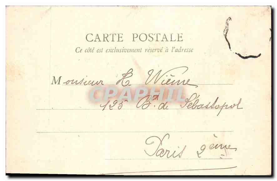 CPA Chateau de Dampierre S et O Le Parc  — Rückseite
