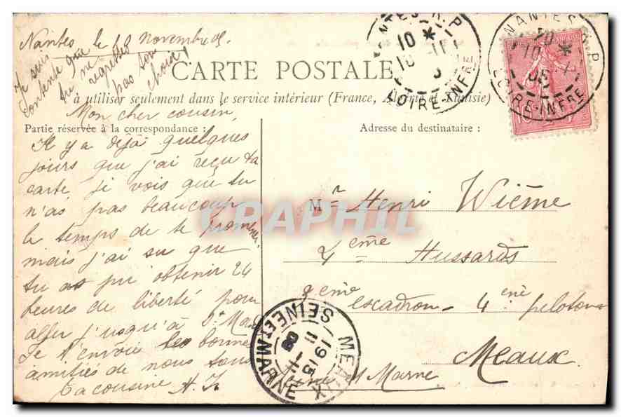 CPA Nantes Le Chateau les tours de la facade principale  — Verso