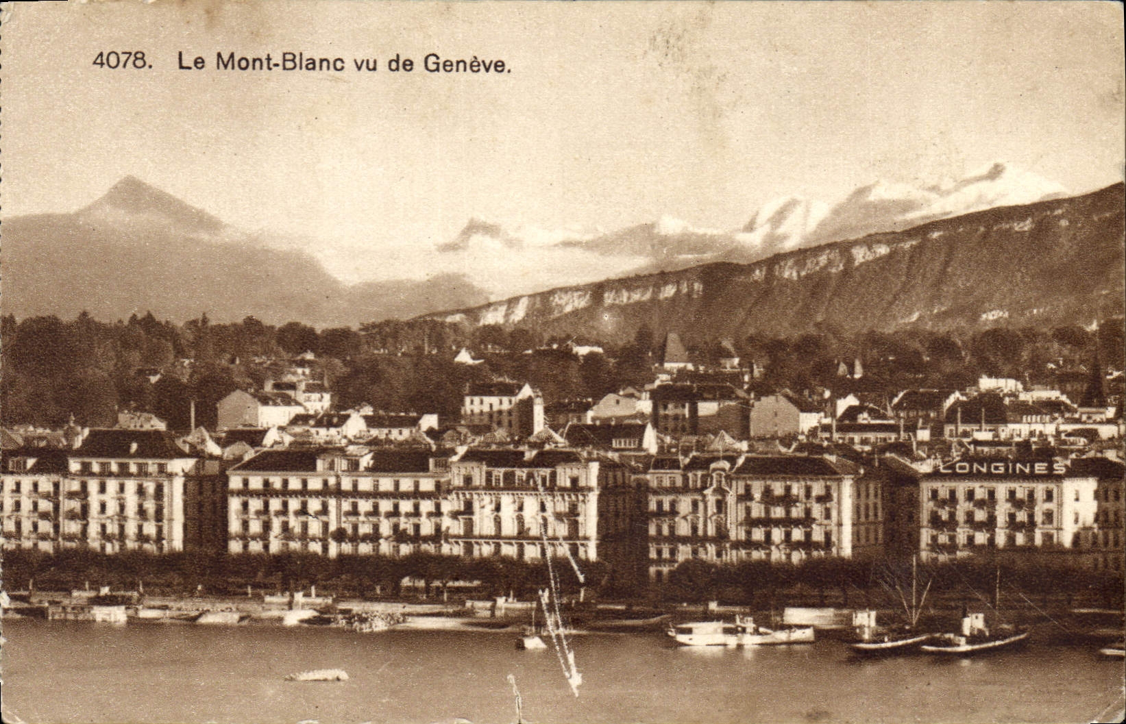 CPA Le Mont Blanc vu de Geneve 