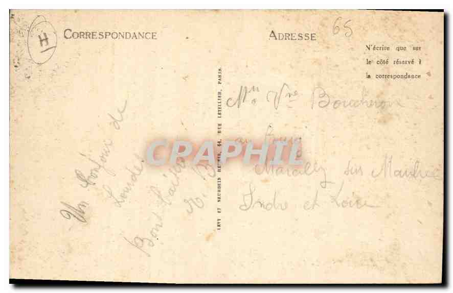 CPA Lourdes La Grotte  — Verso