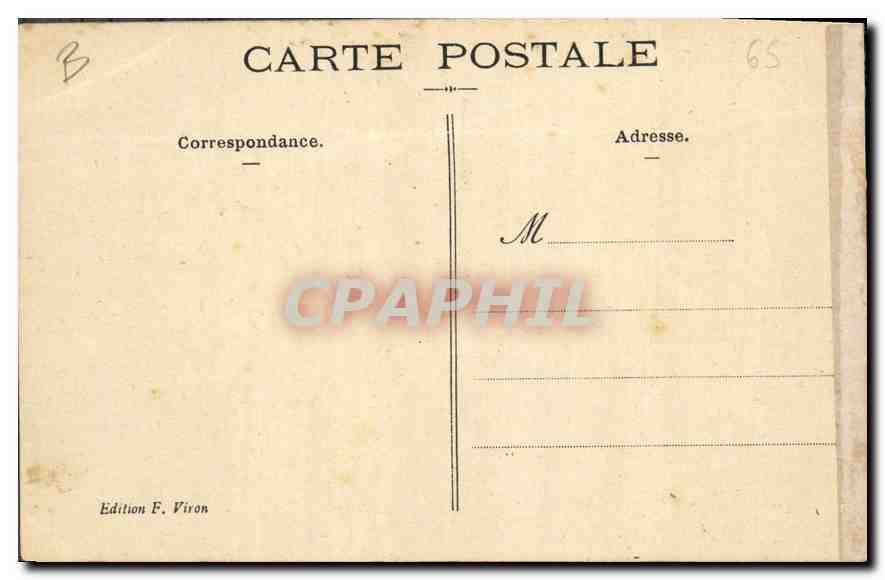 Lourdes — La Vierge, Esplanade et le Château — Edition F. Viron, n° 314 — Rückseite
