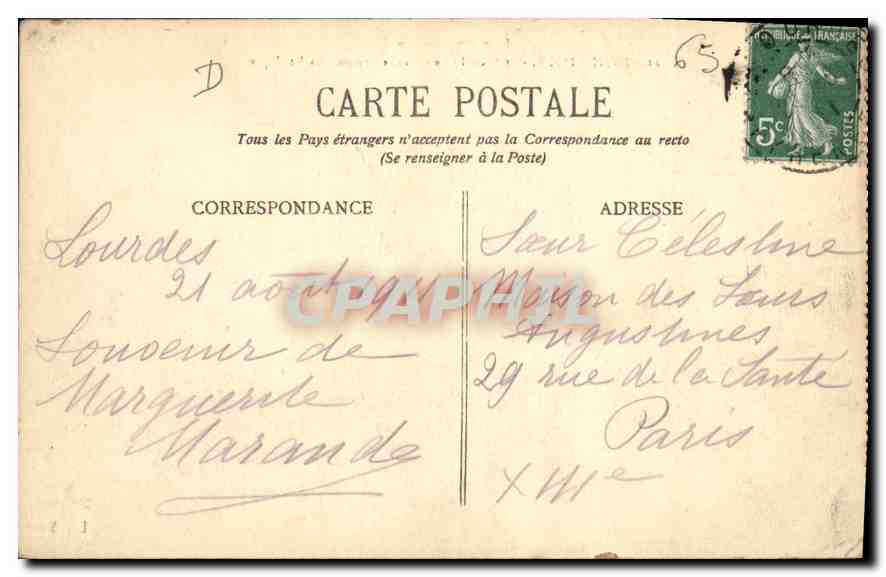 CPA Les Pyrenees Lourdes St Michel Le Calvaire Breton La Basilique  — Verso
