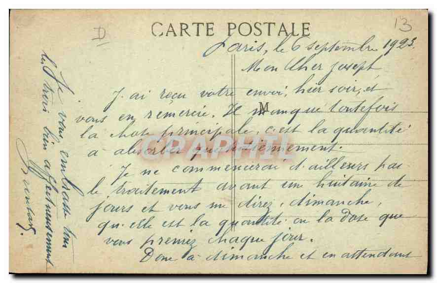 CPA Marseille Notre Dame de la Garde a l'Ouest le Golfe et les Iles  — Rückseite