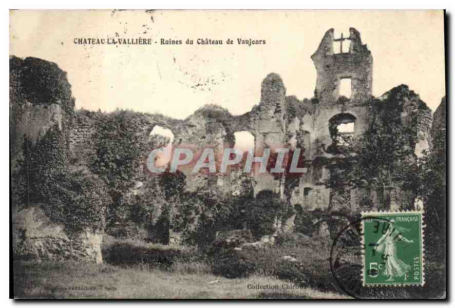 CPA Chateau la Valliere Ruines du Chateau de Vaujours 