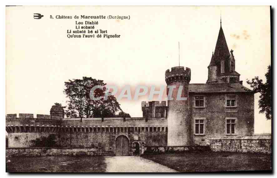 CPA Chateau de Marouatte Dordogne Lou Diable 