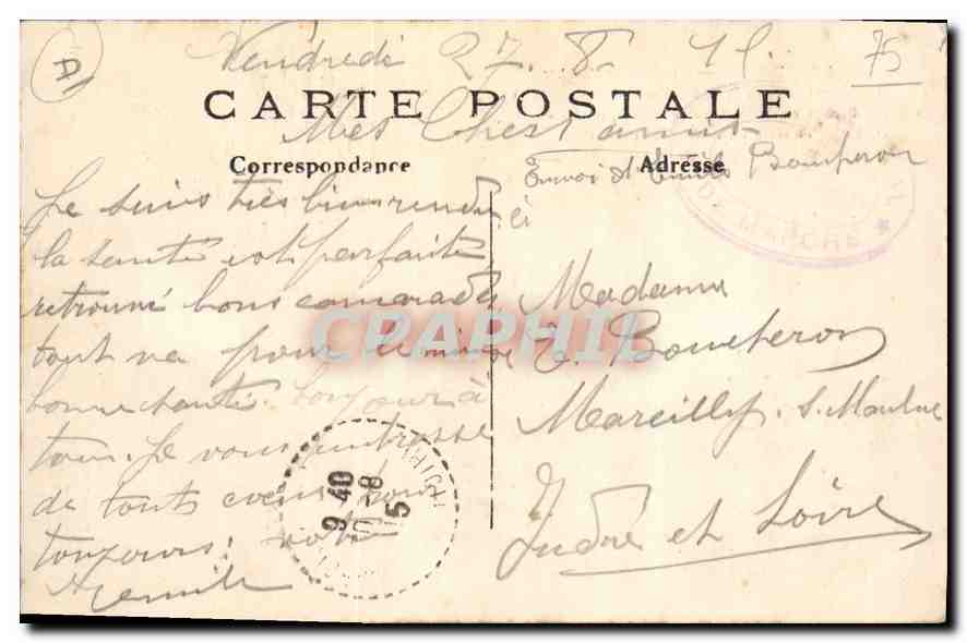 CPA Paris Le Lion de Belfort  — Verso