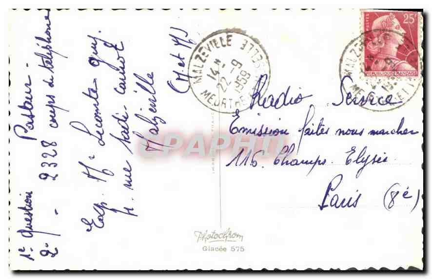 CPA Fanfaisie Femme — Rückseite